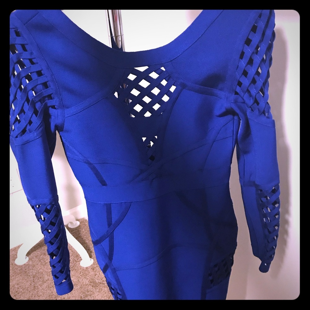Royal Blue Bandage Dress